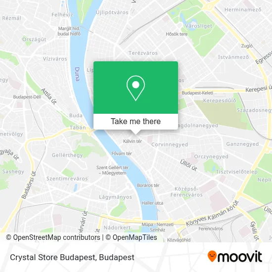 Crystal Store Budapest map