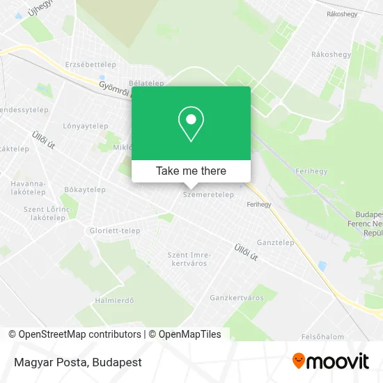 Magyar Posta map