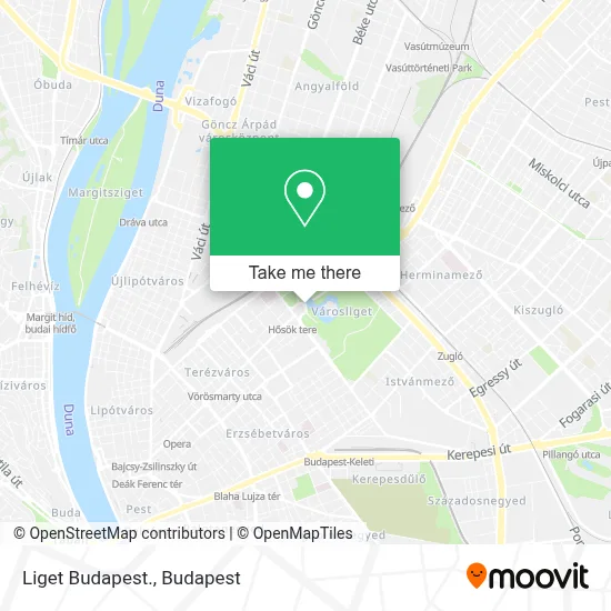 Liget Budapest. map