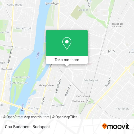 Cba Budapest map