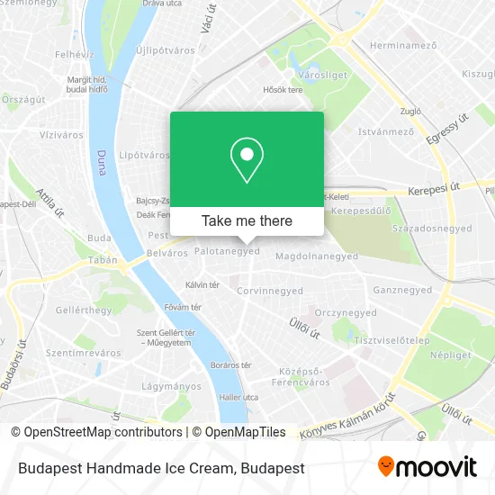 Budapest Handmade Ice Cream map