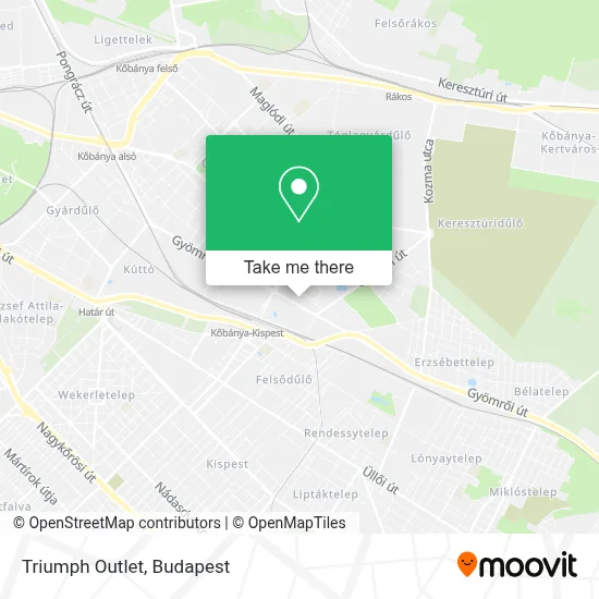 Triumph Outlet map