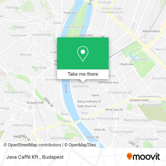 Java Caffé Kft. map