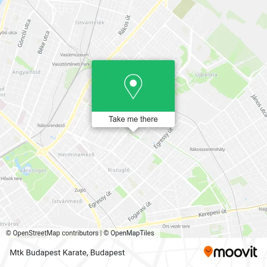 Mtk Budapest Karate map