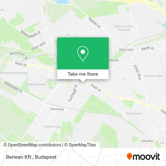 Berlean Kft. map