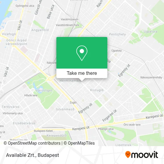 Available Zrt. map