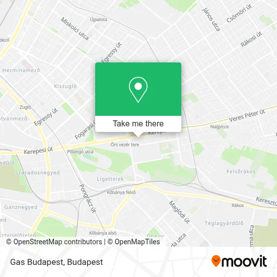 Gas Budapest map