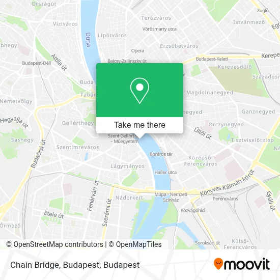 Chain Bridge, Budapest map
