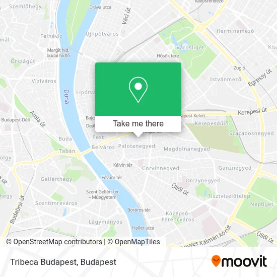 Tribeca Budapest map
