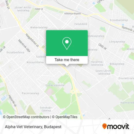 Alpha-Vet Veterinary map