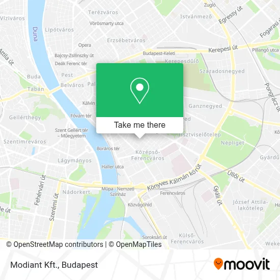 Modiant Kft. map