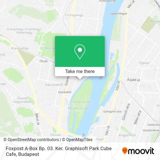 Foxpost A-Box Bp. 03. Ker. Graphisoft Park Cube Cafe map