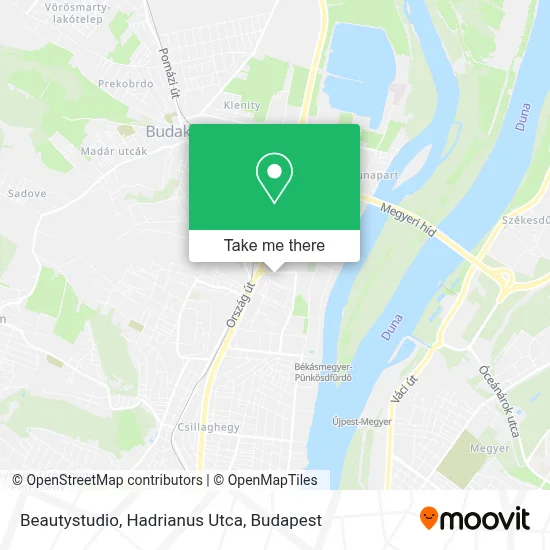 Beautystudio, Hadrianus Utca map