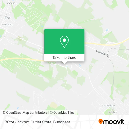 Bútor Jackpot Outlet Store map