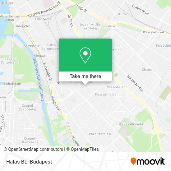 Halas Bt. map