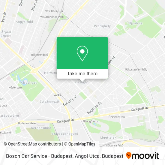 Bosch Car Service - Budapest, Angol Utca map