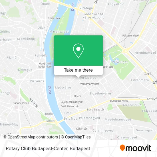 Rotary Club Budapest-Center map