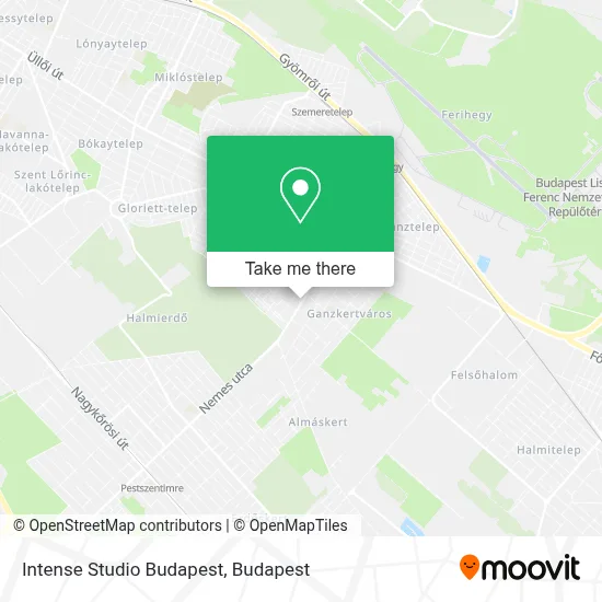 Intense Studio Budapest map