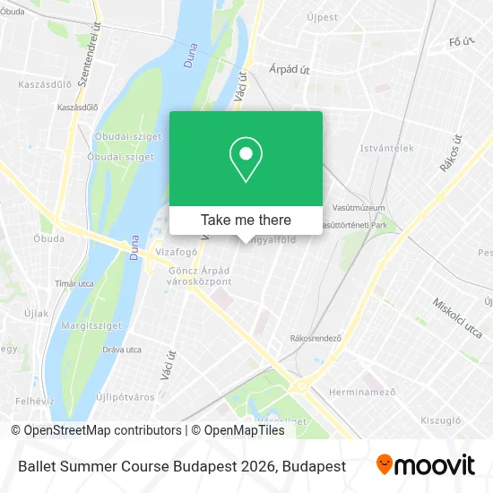 Ballet Summer Course  Budapest  2026 map