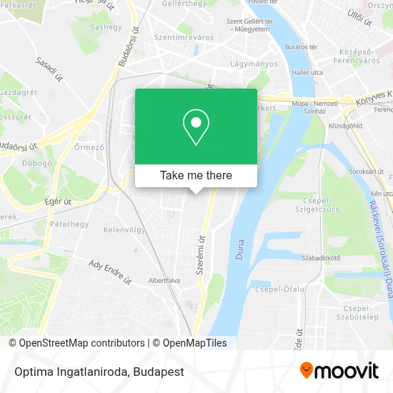 Optima Ingatlaniroda map