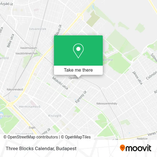 Three Blocks Calendar map