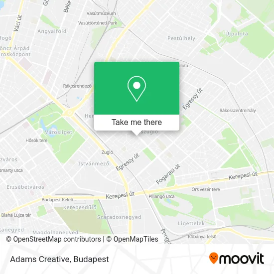 Adams Creative map