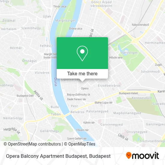 Opera Balcony Apartment Budapest map