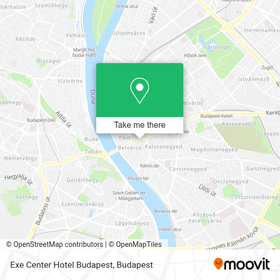 Exe Center Hotel Budapest map