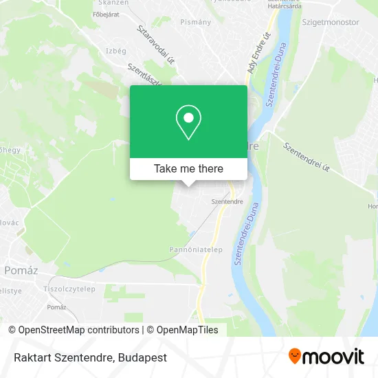 Raktart Szentendre map