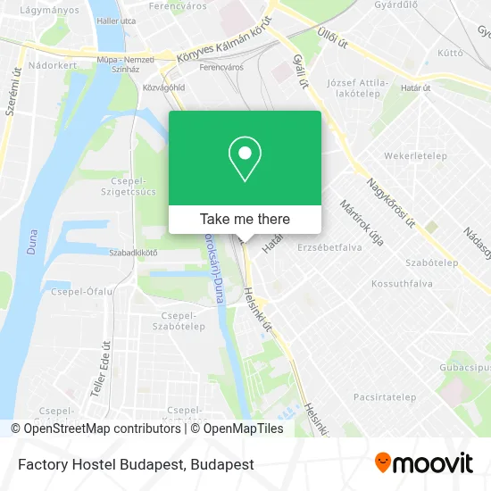 Factory Hostel Budapest map