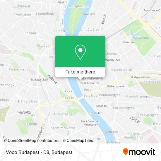 Voco Budapest - D8 map