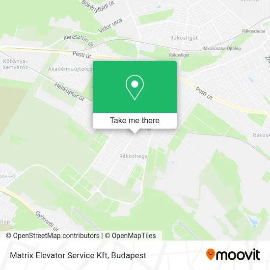 Matrix Elevator Service Kft map