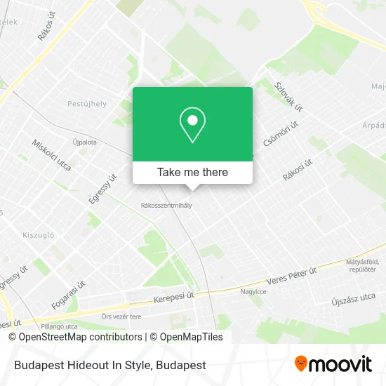 Budapest Hideout In Style map