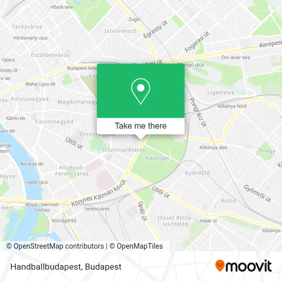 Handballbudapest map