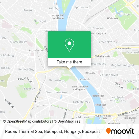 Rudas Thermal Spa, Budapest, Hungary map
