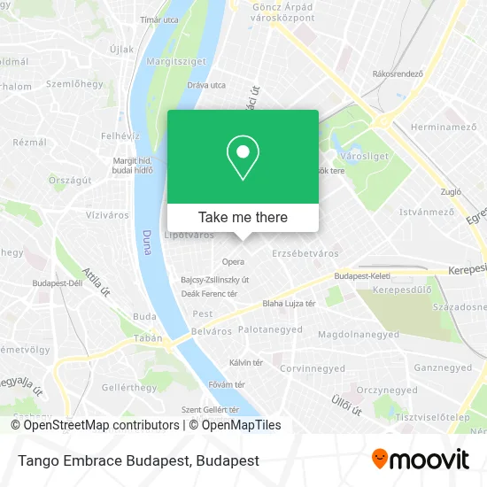 Tango Embrace Budapest map