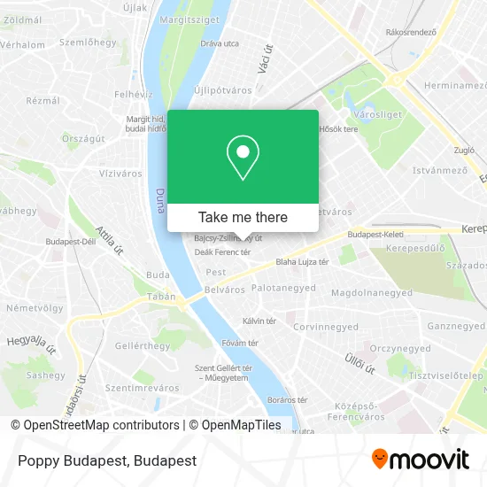 Poppy Budapest map