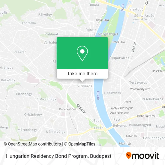 Hungarian Residency Bond Program map