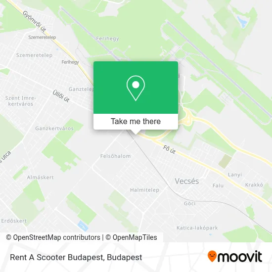 Rent A Scooter Budapest map
