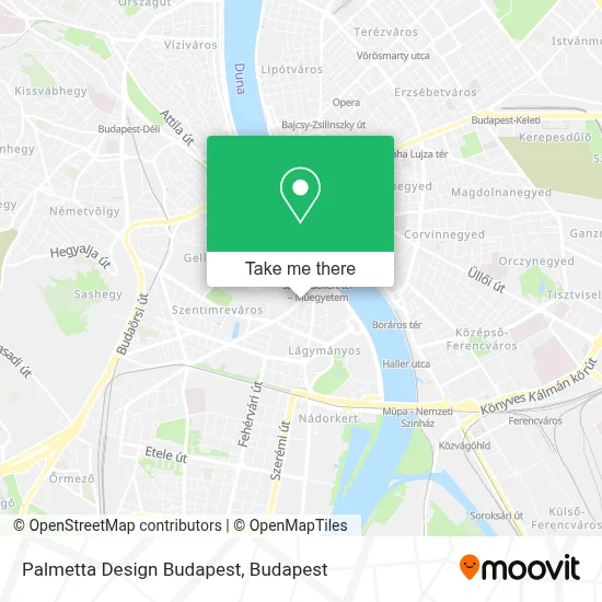 Palmetta Design Budapest map