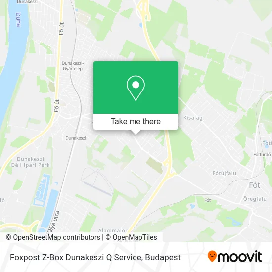 Foxpost Z-Box Dunakeszi Q Service map