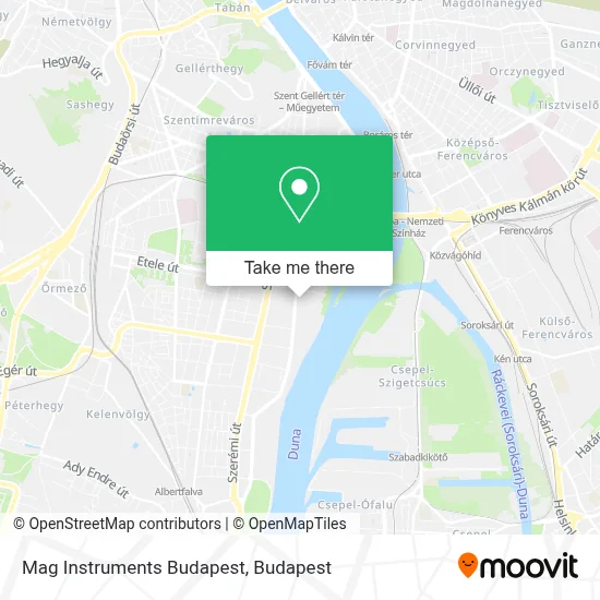 Mag Instruments Budapest map