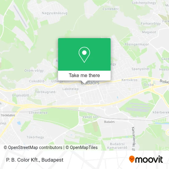 P. B. Color Kft. map