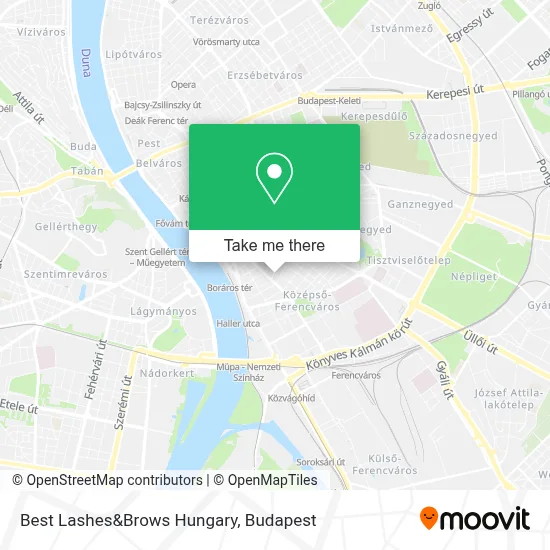 Best Lashes&Brows Hungary map