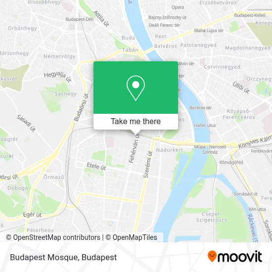 Budapest Mosque map