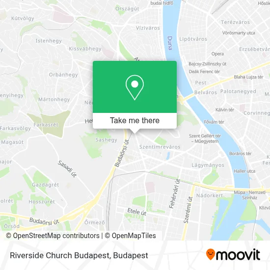 Riverside Church Budapest map