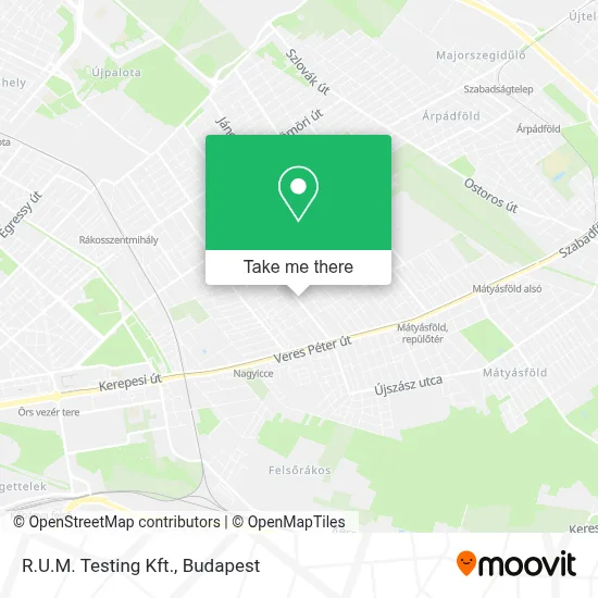 R.U.M. Testing Kft. map