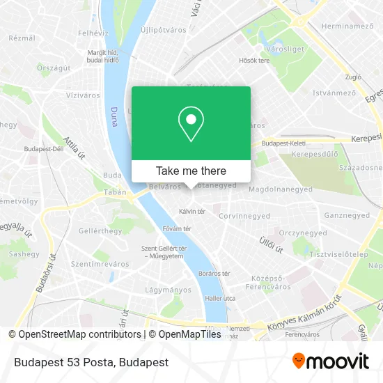 Budapest 53 Posta map