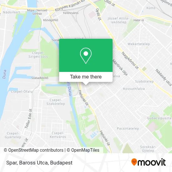Spar, Baross Utca map