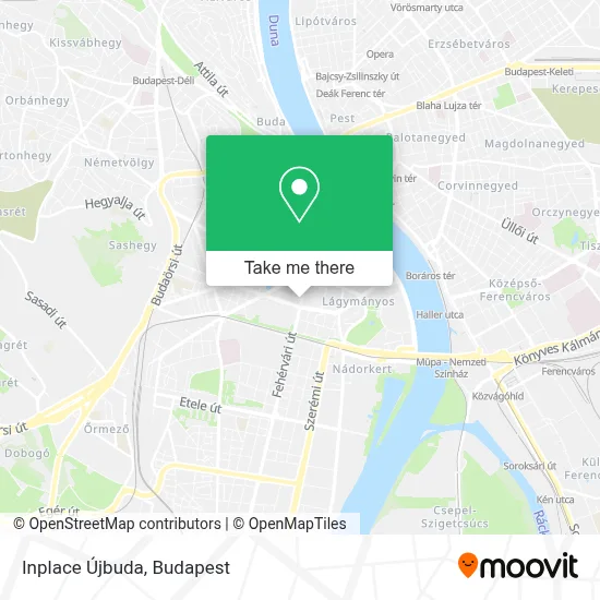 Inplace Újbuda map
